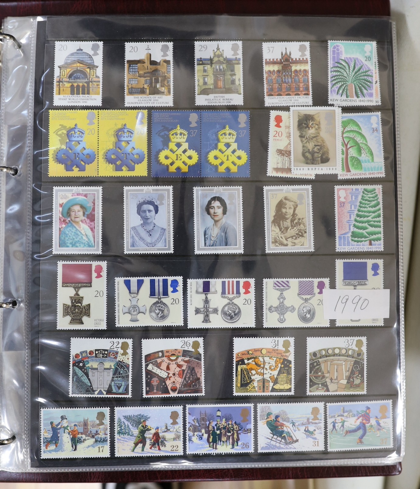Great Britain decimal mint stamps in 5 albums up to 2012, plus four further albums including world stamps and loose